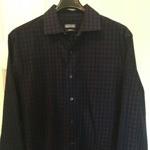 Purple / Black button down